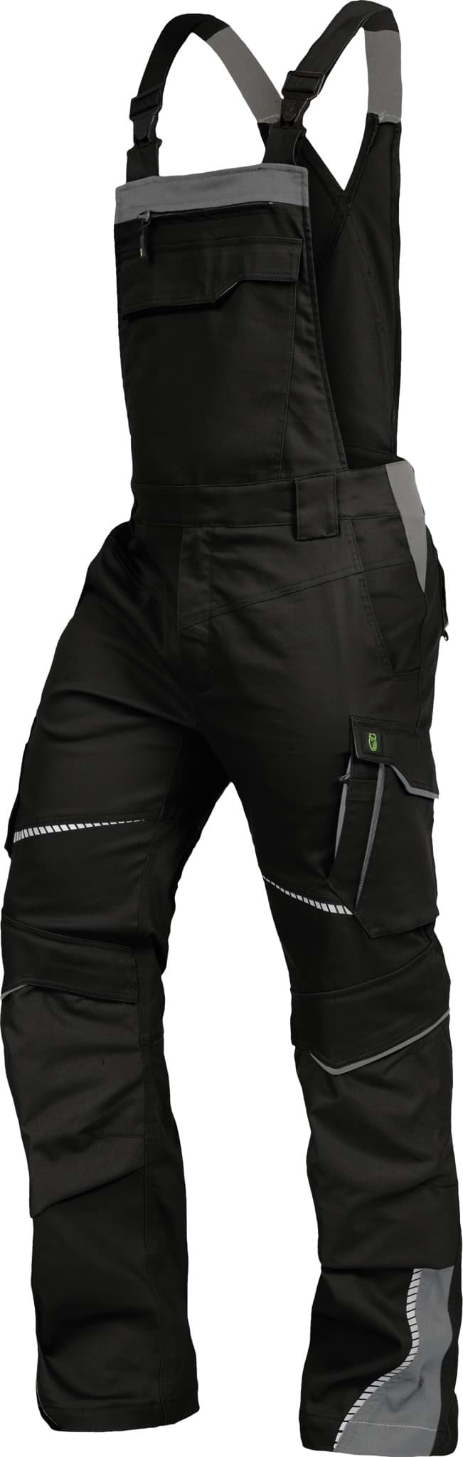 LEIBWÄCHTER FLEXL Stretch-Latzhose mit Knietaschen