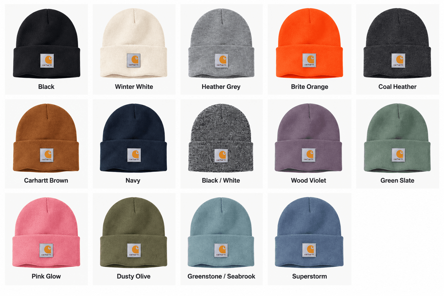 Carhartt Knit Cuffed Beanie A18 in verschiedenen Farben
