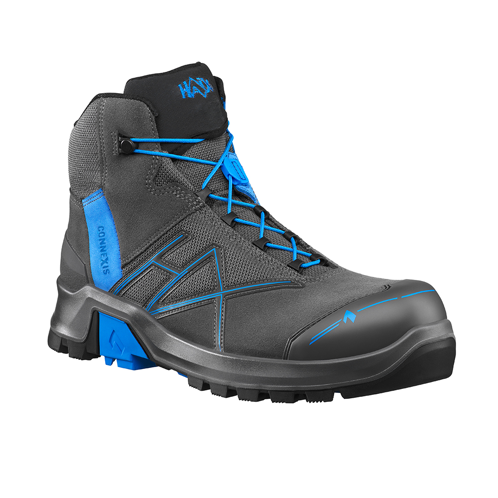 Bild von HAIX® CONNEXIS Safety+ GTX mid grey-blue 631009, Sicherheitsstiefel S3 ESD mit Faszienstimulation und GORE-TEX® Ausstattung 