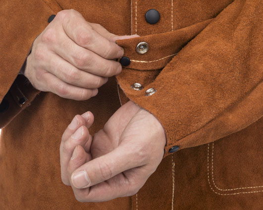 Weldas Schweißerjacke Aus Leder - Profi-Schutz Für Heiße Arbeiten In Größe L