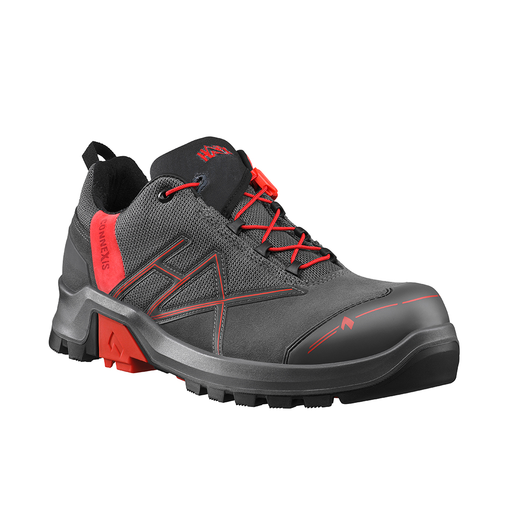 Bild von HAIX® CONNEXIS 631005 Safety+ GTX low/grey-red Sicherheitshalbschuh S3 ESD mit GORE-TEX® Ausstattung und Faszienstimulation