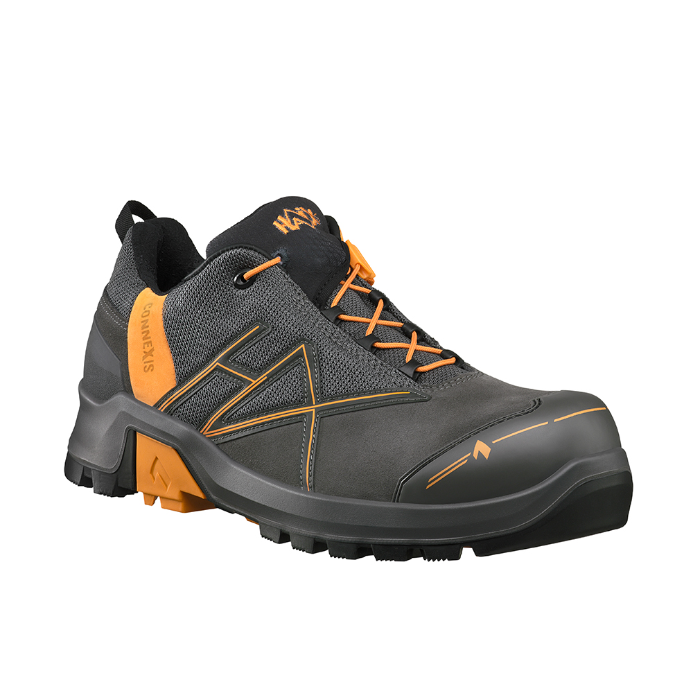 Bild von HAIX® CONNEXIS Safety+ GTX low/grey-orange 631006, Herren Sicherheitshalbschuh S3 ESD mit GORE-TEX® Ausstattung und Faszienstimulation 