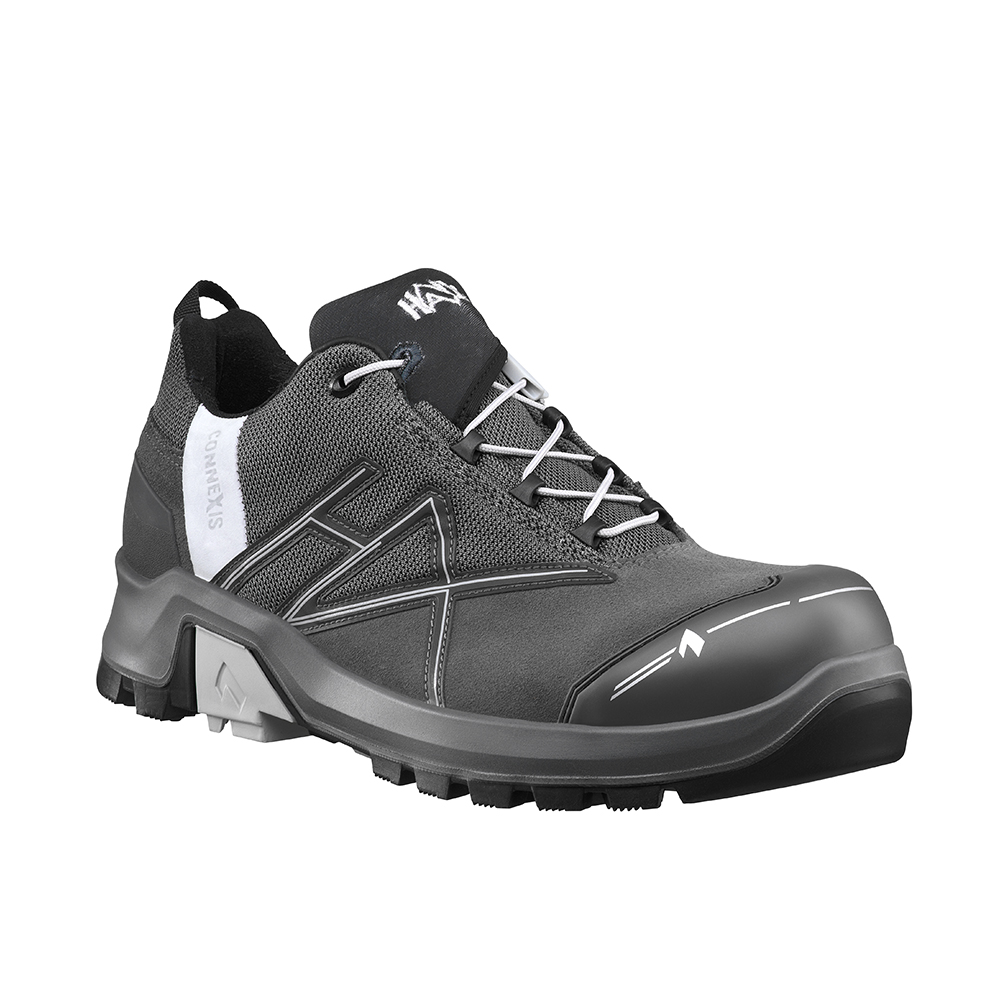 Bild von HAIX® CONNEXIS Safety+ GTX Ws low/grey-silver 631004, Damen Sicherheitshalbschuh S3 ESD mit Faszienstimulation und GORE-TEX® Ausstattung 