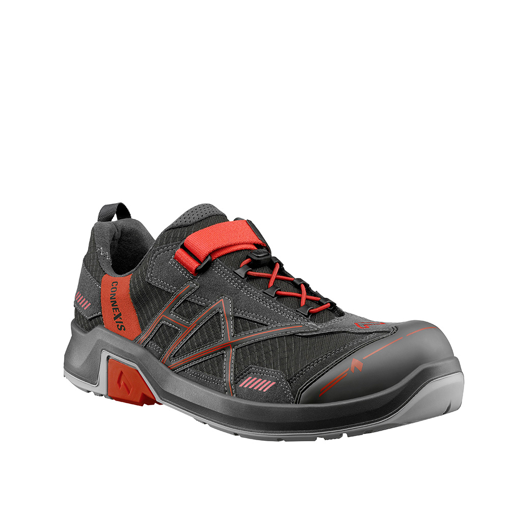 Bild von CONNEXIS® Safety T low grey-red 630003 Sicherheitshalbschuh S1 mit ESD Ausstattung